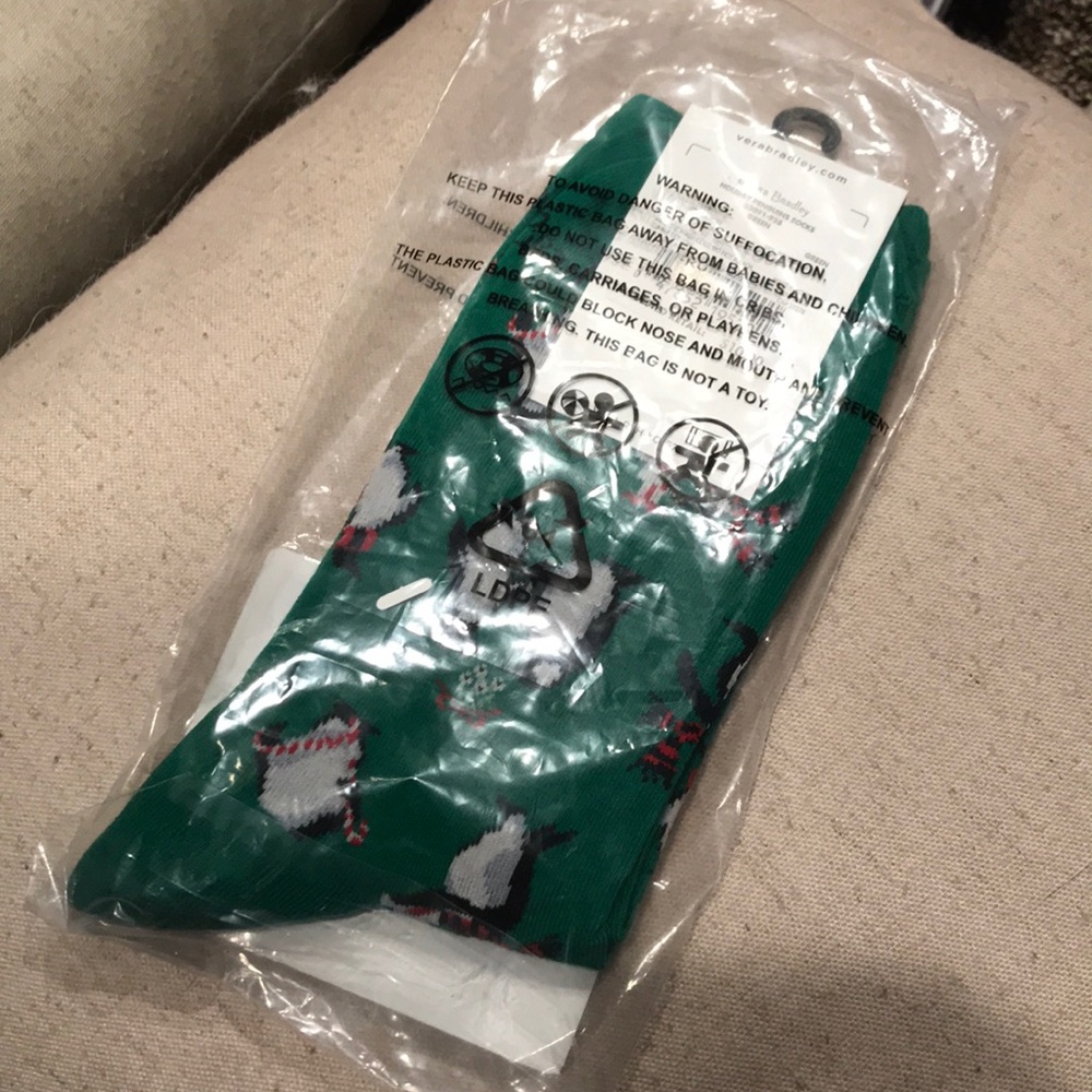 Brand New Vera Bradley Holiday Penguin Socks 🐧